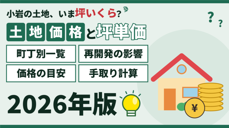 【2026年】小岩の土地価格と坪単価｜町丁別一覧・再開発の影響・価格の目安・手取り計算