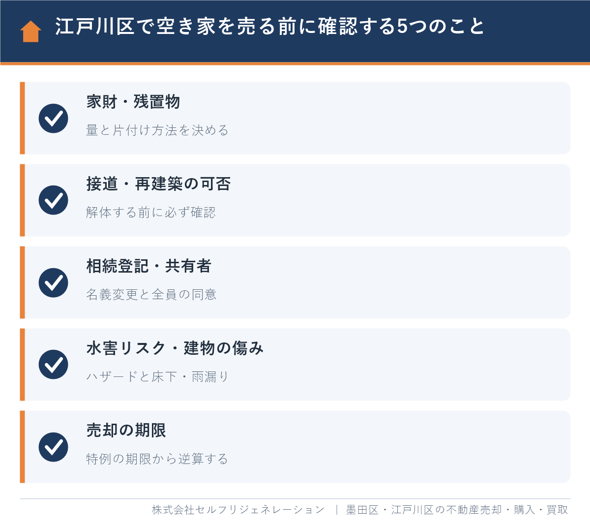 江戸川区で空き家を売る前に確認する5つのこと