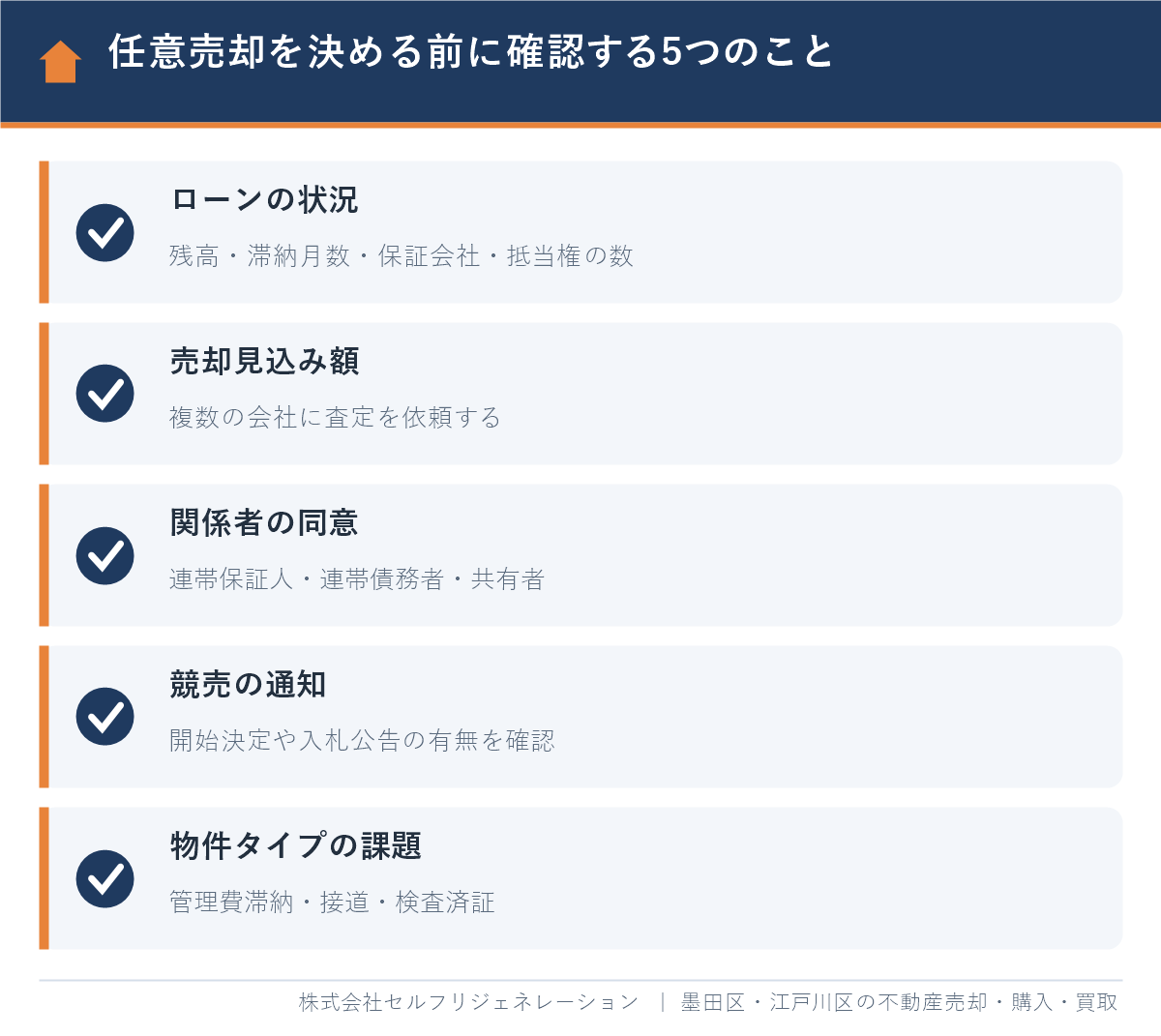 墨田区で任意売却を決める前に確認する5つのこと
