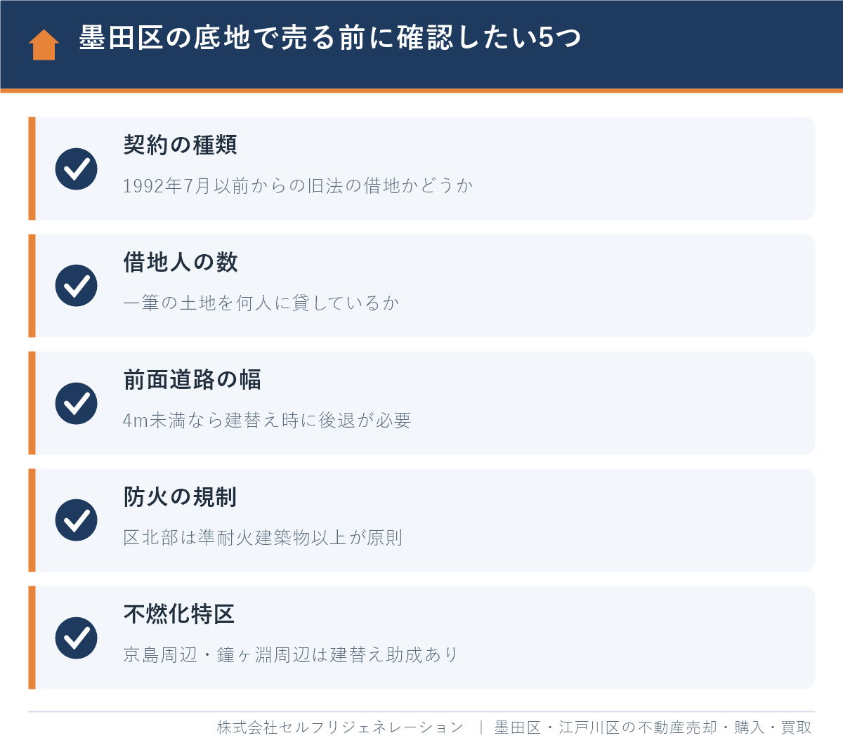 墨田区の底地を売却する前に確認したい5つ（契約の種類・借地人の数・道路の幅・防火の規制・不燃化特区）