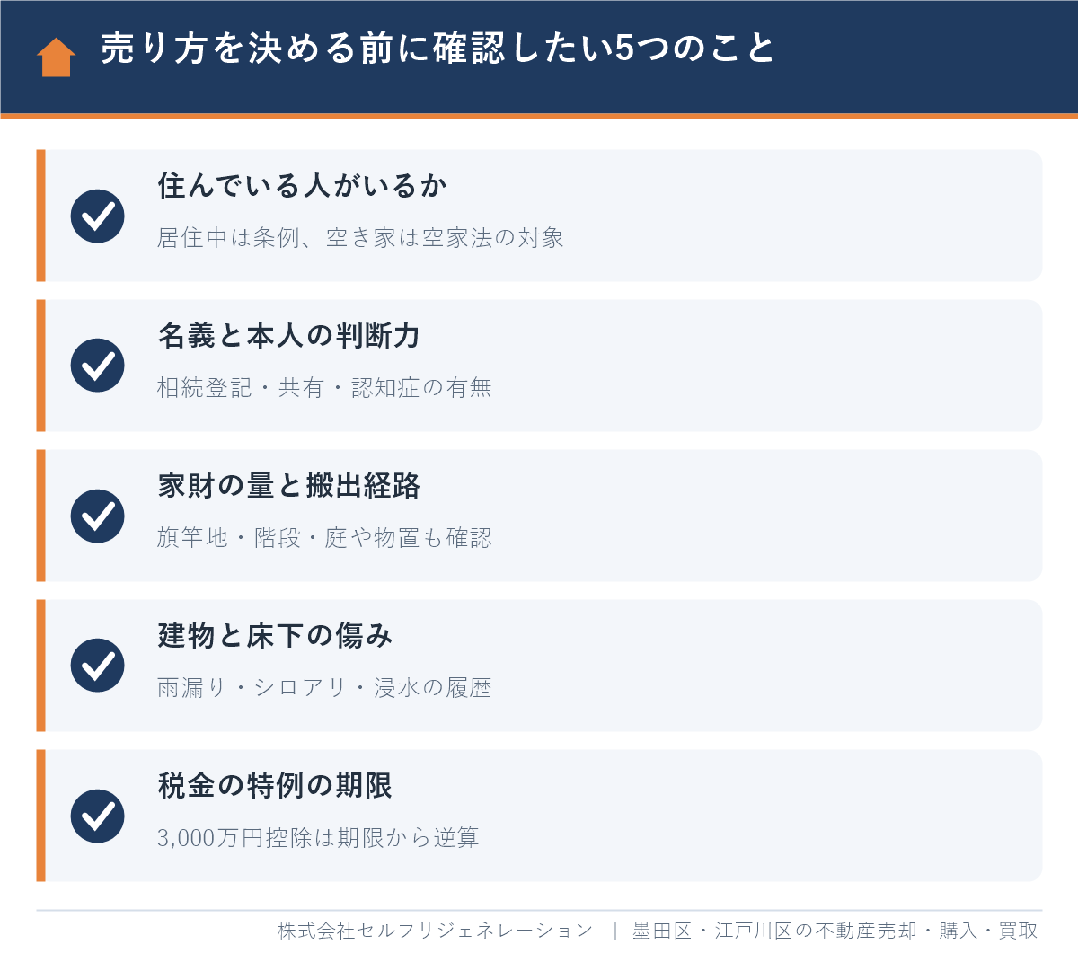 江戸川区でゴミ屋敷の売り方を決める前に確認したい5つのこと(居住の有無・名義・家財の量・建物の傷み・税金の期限)