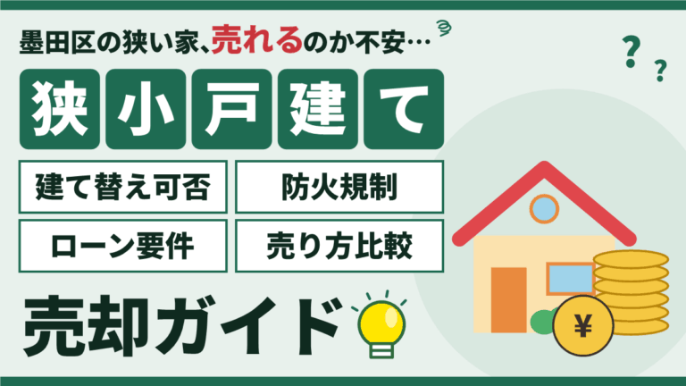 【2026年】墨田区の狭小地の一戸建て売却｜3階建て・木密の売り方と注意点のアイキャッチ