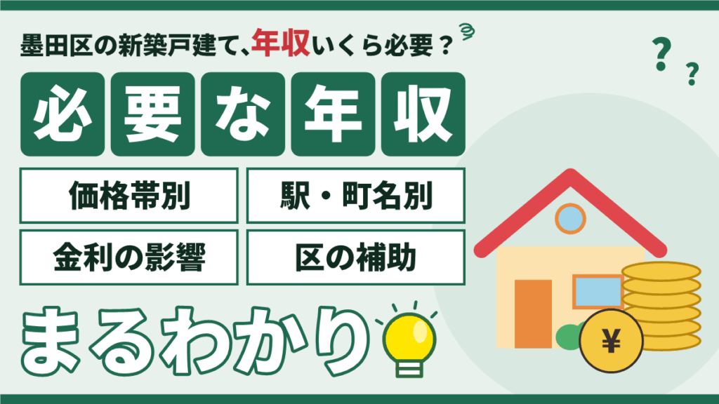 【2026年】墨田区の新築戸建てに必要な年収|価格・駅別の目安と返済計画のアイキャッチ